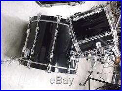 Yamaha Recording Custom 5 Piece Drum Set, 22,10,12,14,16, Black Finish