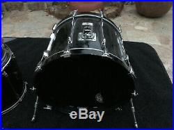 Yamaha Recording Custom 5pc Drum Set kit BLACK 22x16,10x10,12x10,14x12,16x14