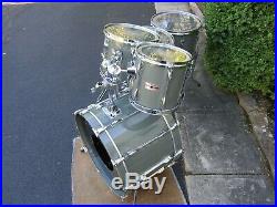 Yamaha Recording Custom Drum Set 10 12 14 16 22 Quartz Gray 1988 Made In Japan