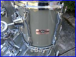 Yamaha Recording Custom Drum Set 10 12 14 16 22 Quartz Gray 1988 Made In Japan