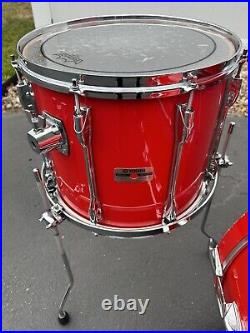 Yamaha Recording Custom Drum Set 8, 10, 12, 14, 22 Hot Rod Red