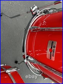 Yamaha Recording Custom Drum Set 8, 10, 12, 14, 22 Hot Rod Red