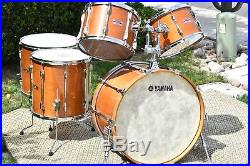 Yamaha Recording Custom Drum Set-Blonde-13,14,1618,24-early 80's-Very Good