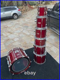 Yamaha Recording Custom Pre Yes Cherry 7pc Drum Set kit 22,8,10,12,13,14,16