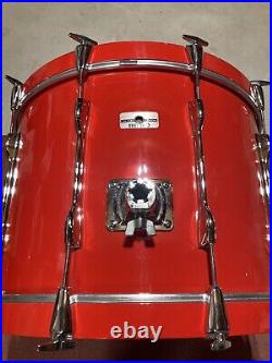 Yamaha Recording Custom drum set Hot Rod Red 24 Bass Drum 10 12 14 16