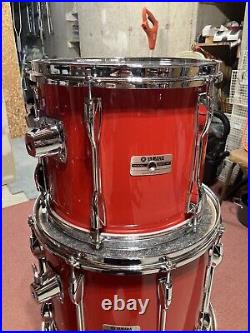 Yamaha Recording Custom drum set Hot Rod Red 24 Bass Drum 10 12 14 16