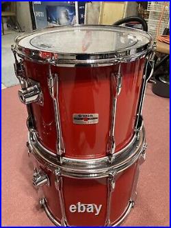 Yamaha Recording Custom drum set Hot Rod Red 24 Bass Drum 10 12 14 16