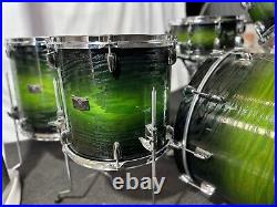 Yamaha Rock Tour Mahogany and Ash Drum Set, 4-Piece Shell Pack, Textured Green