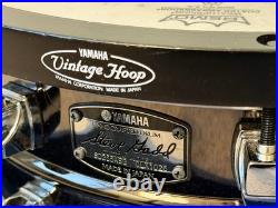 Yamaha SD255ASG Steve Gadd 14x5.5 Steel Snare, Vintage Hoops Black, Japan + Case