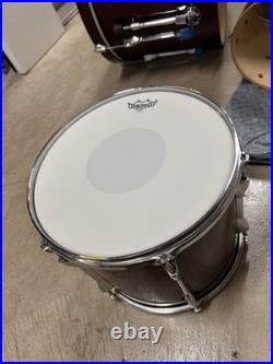 Yamaha Stage Custom 4-Piece Acoustic Drum Kit Wood Shells Remo Heads+Mount