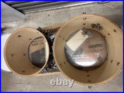 Yamaha Stage Custom 4-Piece Acoustic Drum Kit Wood Shells Remo Heads+Mount