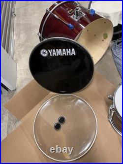 Yamaha Stage Custom 4-Piece Acoustic Drum Kit Wood Shells Remo Heads+Mount
