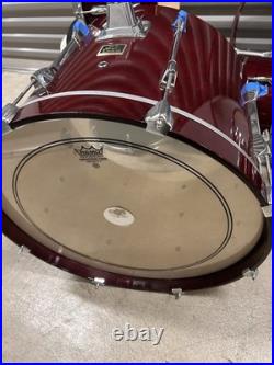 Yamaha Stage Custom 4-Piece Acoustic Drum Kit Wood Shells Remo Heads+Mount