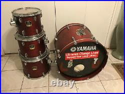 Yamaha Stage Custom 4pc Drum Set kit 22x17,10x9,12x10,14x12