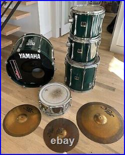 Yamaha Stage Custom 5 Piece Steel Snare 4 Cymbals, Stands, Gator Bags Included