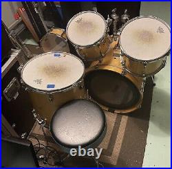 Yamaha Stage Custom Birch 5pc Drum Set with 20 BD Natural Wood & stand & Throne