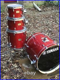 Yamaha Stage Custom Birch Drum Set 20 Bass10 12 Rack Tom 14 Floor Cranberry