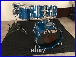 Yamaha Tour Custom 5 Piece Drum Set Cobalt Blue Japan