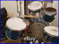 Yamaha Tour Custom Double Bass Drum Set. EXTRAORDINARY! Circa 1982 Cobalt Blue