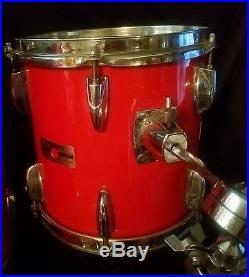 Yamaha Turbo Tour Custom drum set 10 12 13 14 16 22 Birch Garnet Red Stain 8000