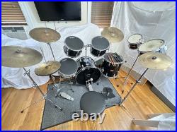 Yamaha Vintage Recording Custom Drum Set YESS Mount Black Rare Sizes