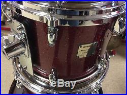 Yamaha maple custom absolute burgundy sparkle 20,10,12,14 exc PRO OWNED drum set
