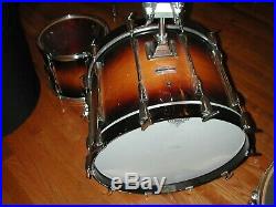 Yamaha recording custom tobacco burst drum set 20/12/13/14 mounted excellent