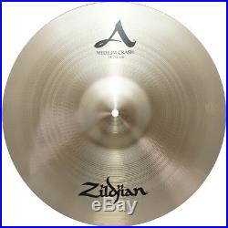 Zildjian A0242 18 Medium Crash Cast Bronze Drumset Cymbal High Pitch Used