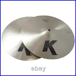 Zildjian K0812 14 Light Hihats Pair Drumset Cymbals Low Pitch Dark Sound Used