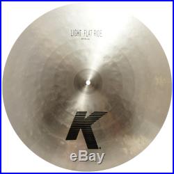 Zildjian K0818 20 Light Flat Ride Cast Bronze Drumset Cymbal Thin Weight Used