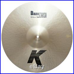 Zildjian K0904 18 K Dark Crash Thin Drumset Cast Bronze Cymbal Low Pitch Used