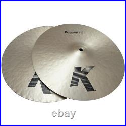 Zildjian K0909 14 K Mastersound Hi Hat Pair Drumset Cast Bronze Cymbals Used