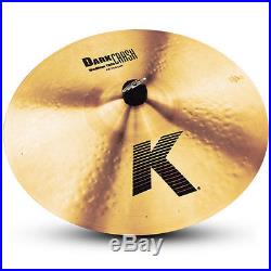 Zildjian K0915 18 K Dark Crash Drumset Medium Thin Cymbal Low To Mid Pitch