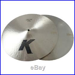 Zildjian K0923 15 K Light Hihat Pair Drumset Bronze Cymbals Low Pitch Used