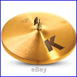 Zildjian K0923 15 K Light Hihat Pair Drumset Cast Bronze Cymbals Low Pitch