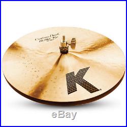 Zildjian K0943 14 K Custom Dark Hi Hat Pair Drumset Cast Bronze Cymbals