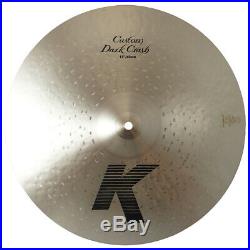 Zildjian K0952 17 K Custom Dark Crash Thin Weight Drumset Cast Cymbal Used