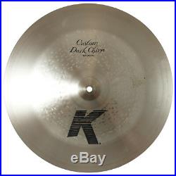 Zildjian K0970 17 K Custom Dark China Drumset Cast Bronze Cymbal Cut Bal Used